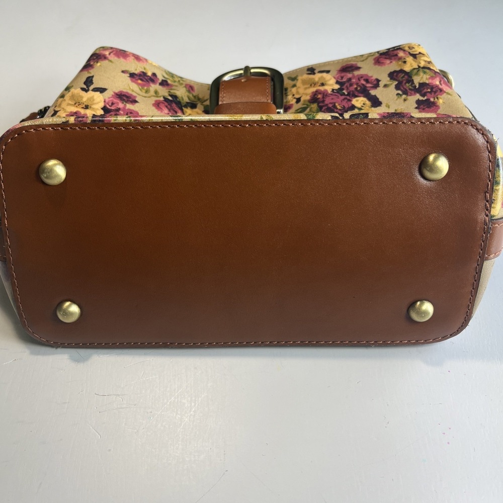 Patricia Nash Irving Bucket Handbag Leather Disstress Vintage Victorian Garden - Picture 8 of 11